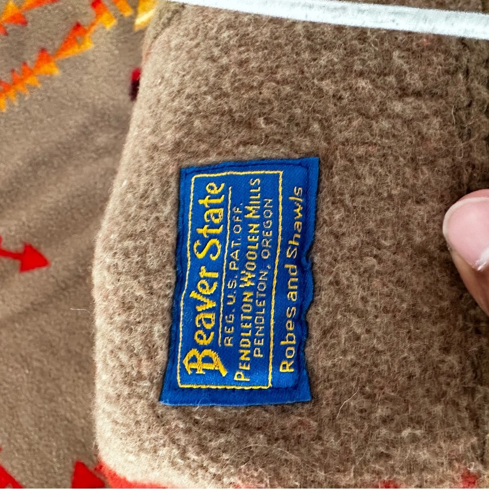 Vintage Pendelton Beaver State Chief Joseph Wool Blanket Red Color Way - Picture 3 of 3